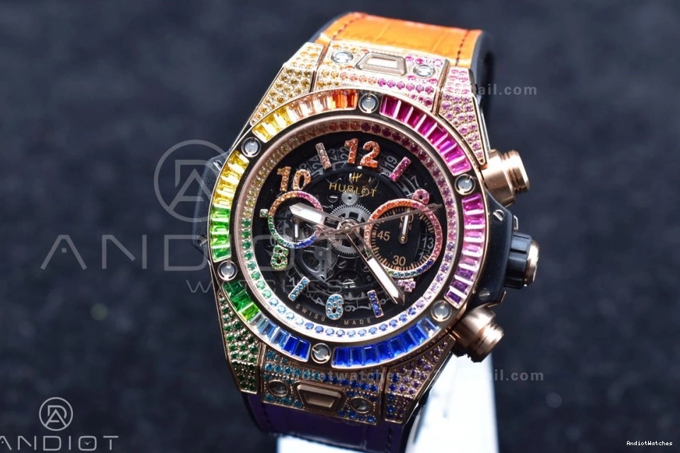 on 517 Edition King 1:1 Strap Unico Bang EasyMatch RG Rainbow 45mm Rainbow ZF A Gummy Best Big 0430